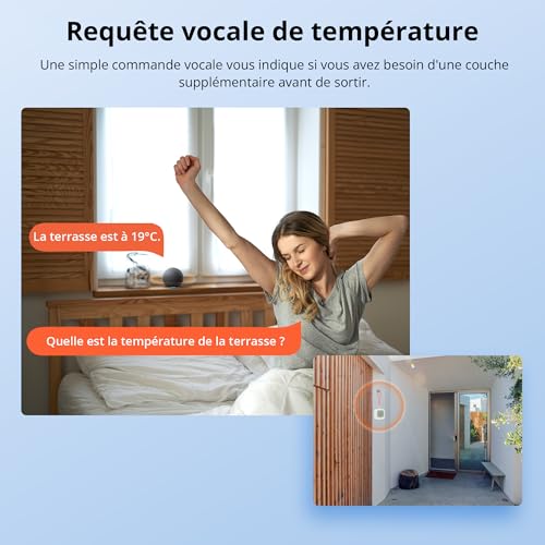 Detalle de SONOFF SNZB-02WD: Capteur Intelligent de Température et d'Humidité IP65 Zigbee avec LCD et installation flexible