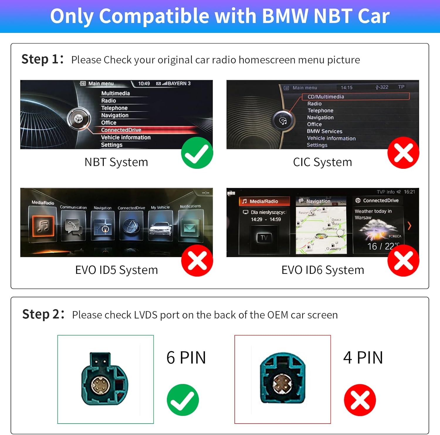 Thumbnail 1 de Road Top Kit decoder Retrofit CarPlay/Android Auto senza fili per BMW con sistema NBT (1, 2, 3, 5, 7 e X serie)