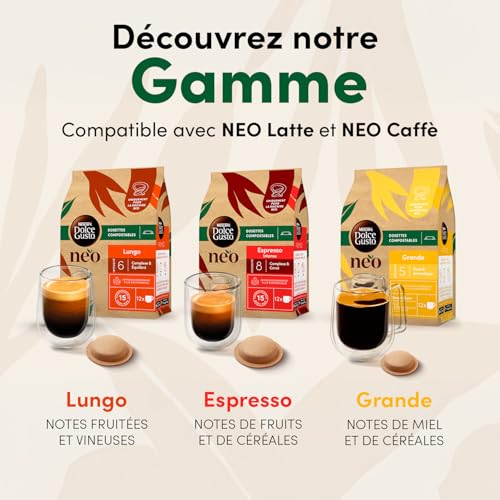 Thumbnail 3 de NEO Grande NESCAFÉ Dolce Gusto — lot de 48 dosettes compostables en papier (4 boîtes de 12)