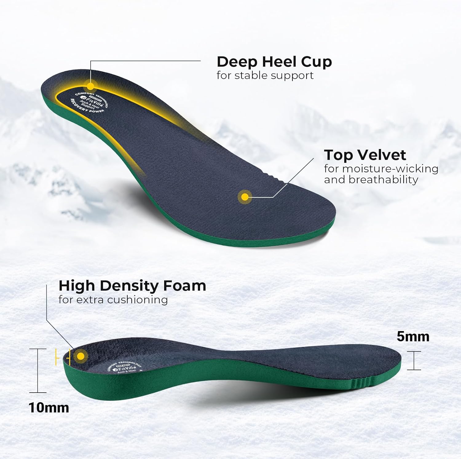 Thumbnail 6 de FitVille Winterschuhe Herren Extra Weit – wasserdichte Schneestiefel mit rutschfester Sohle