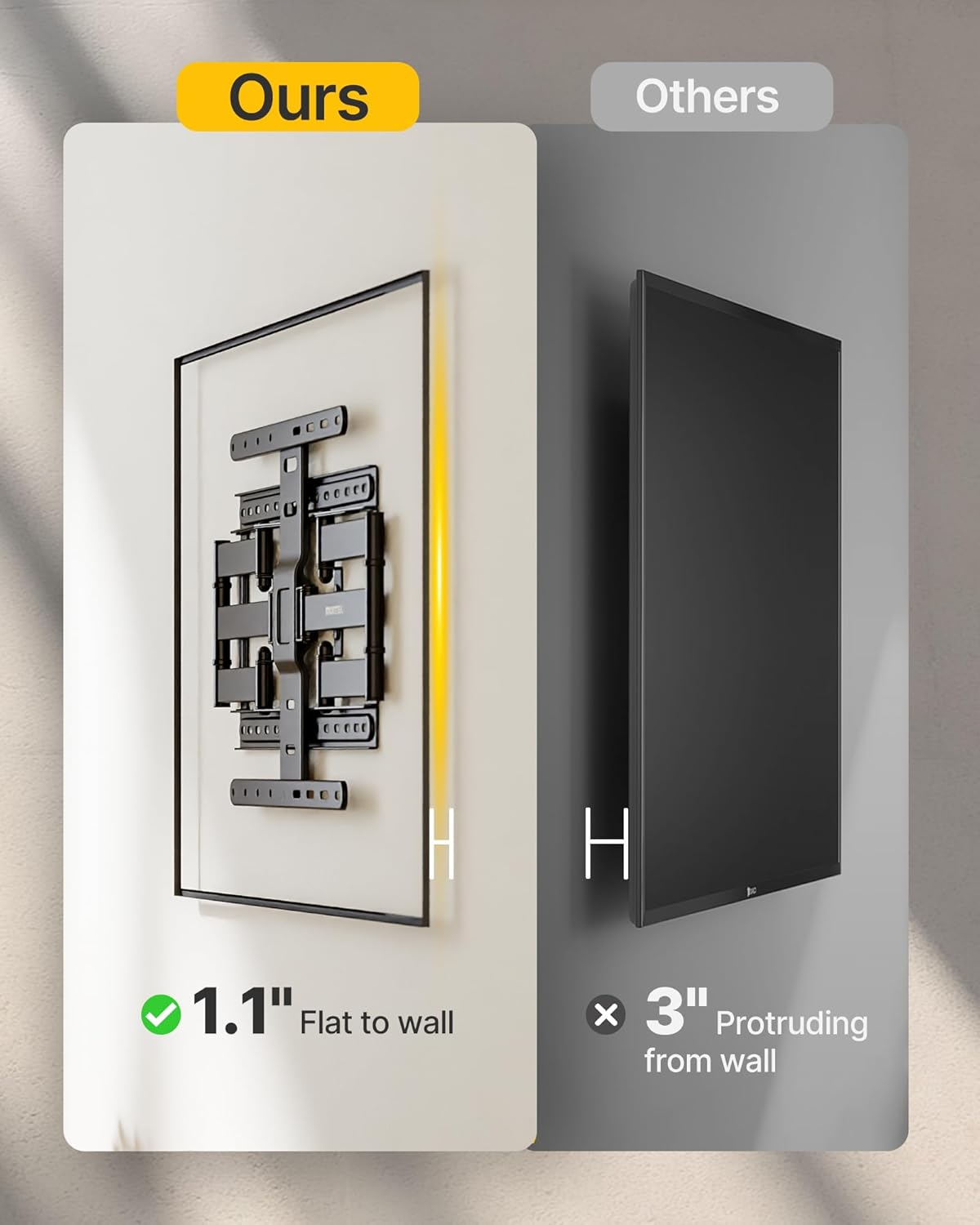 Thumbnail 1 de monTEK 1.1" Ultra Slim Full Motion TV Wall Bracket (37–75 inch, up to 60kg, max VESA 400x400)