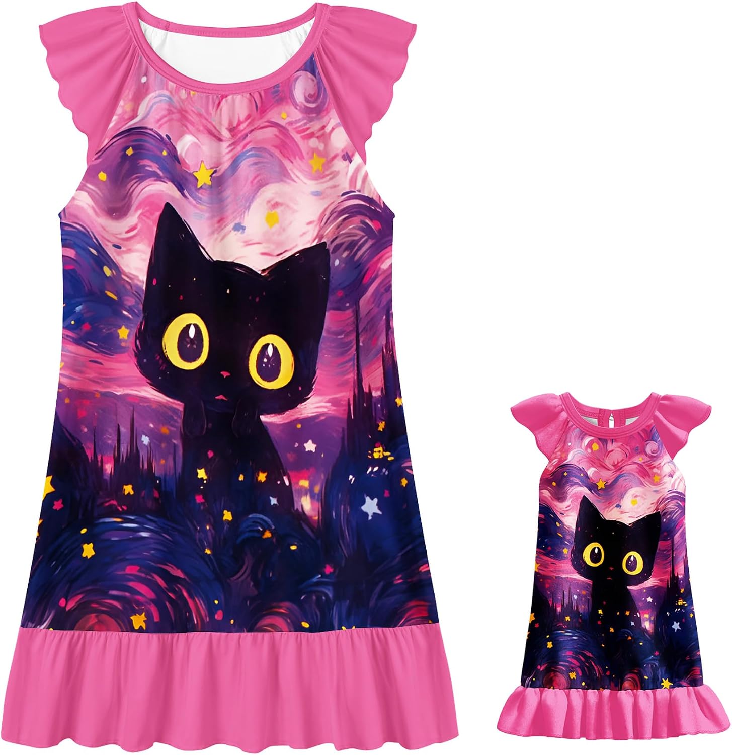 Detalle de LQSZ Girls' Matching Nightgown Set, Milk Fiber