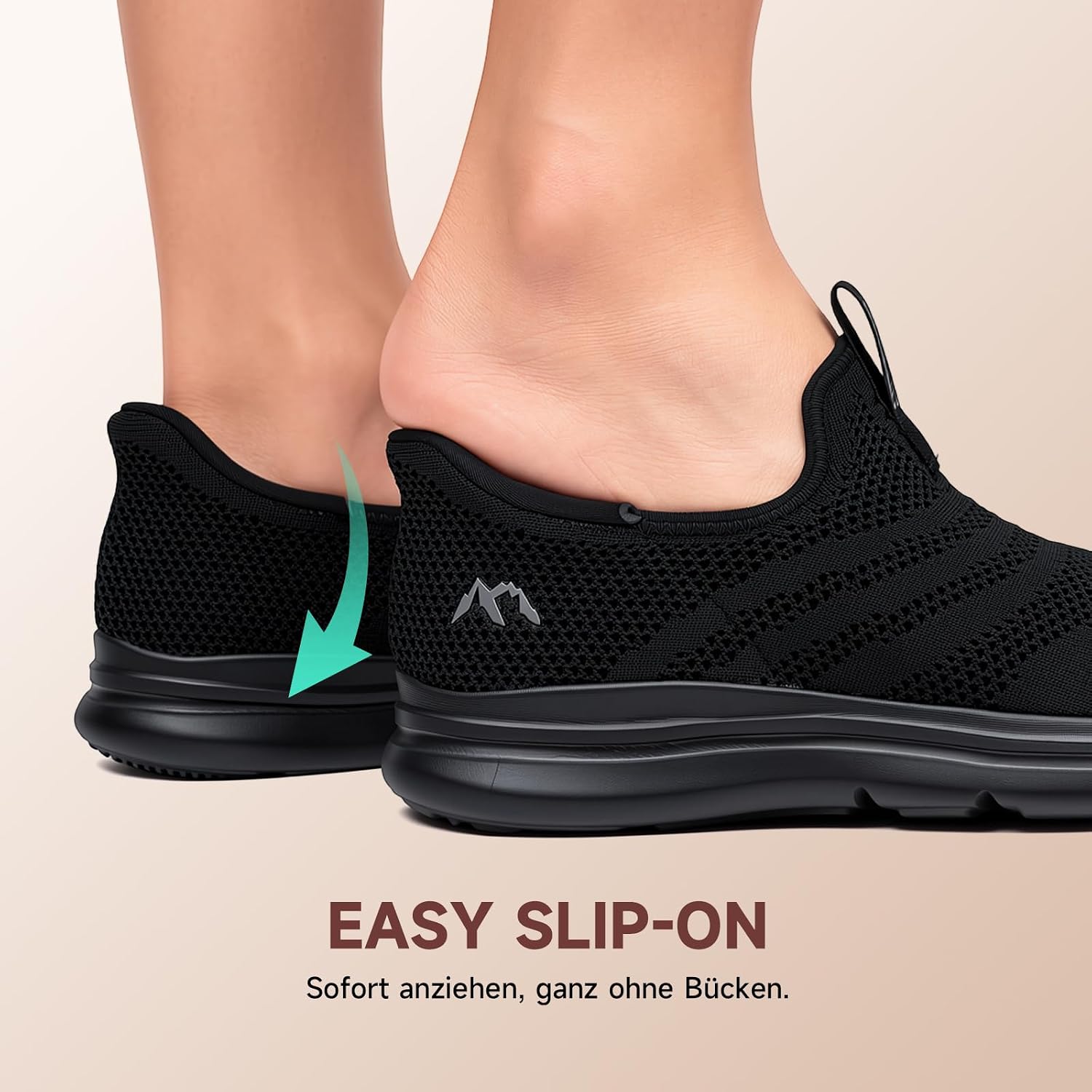 Detalle 2 de ODCKOI Herren Slip On Sneaker mit Mesh – ultraleicht, atmungsaktiv und bequem