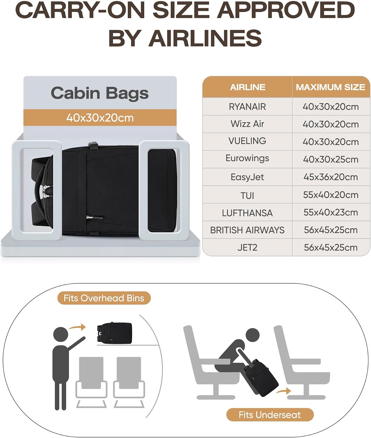 Thumbnail 1 de Hayayu 24L Cabin Backpack 40x30x20