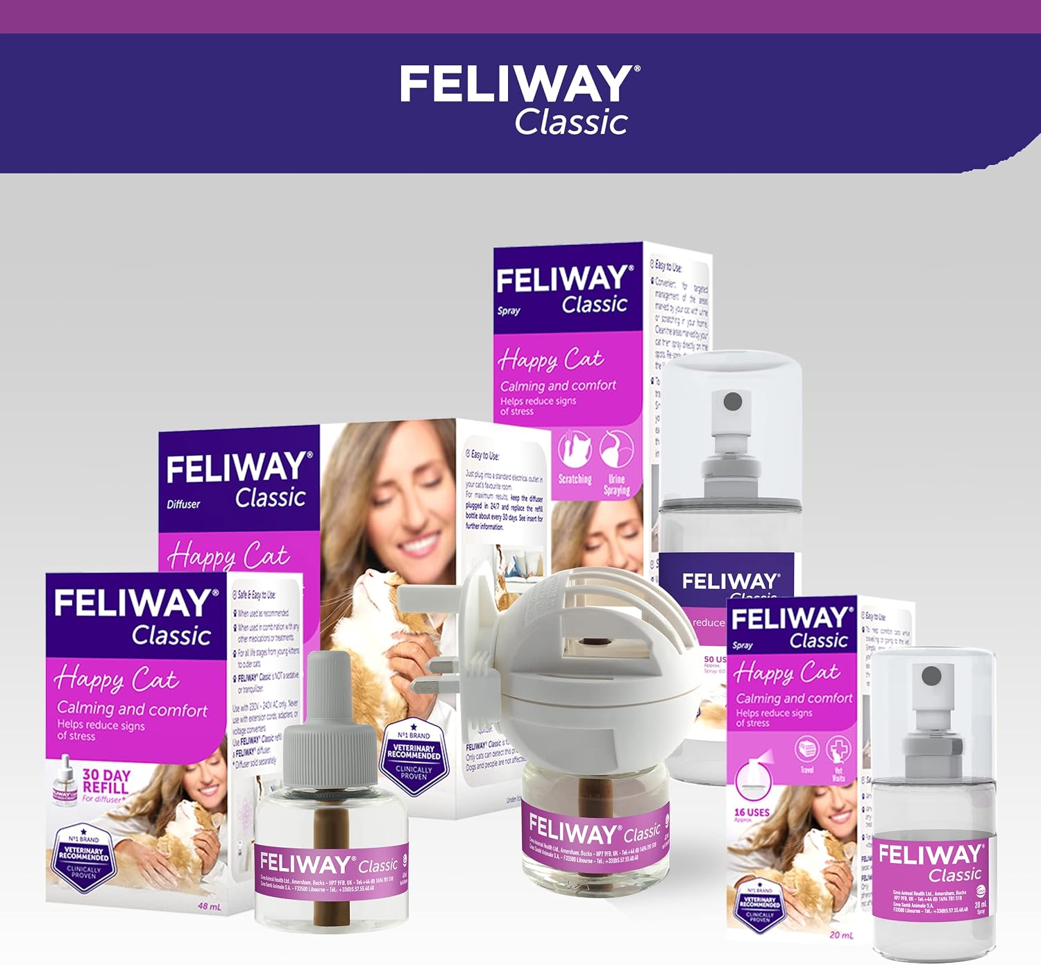 Detalle 2 de FELIWAY Classic Spray Calmante per Gatti, 60 ml: tranquillità a casa e in viaggio