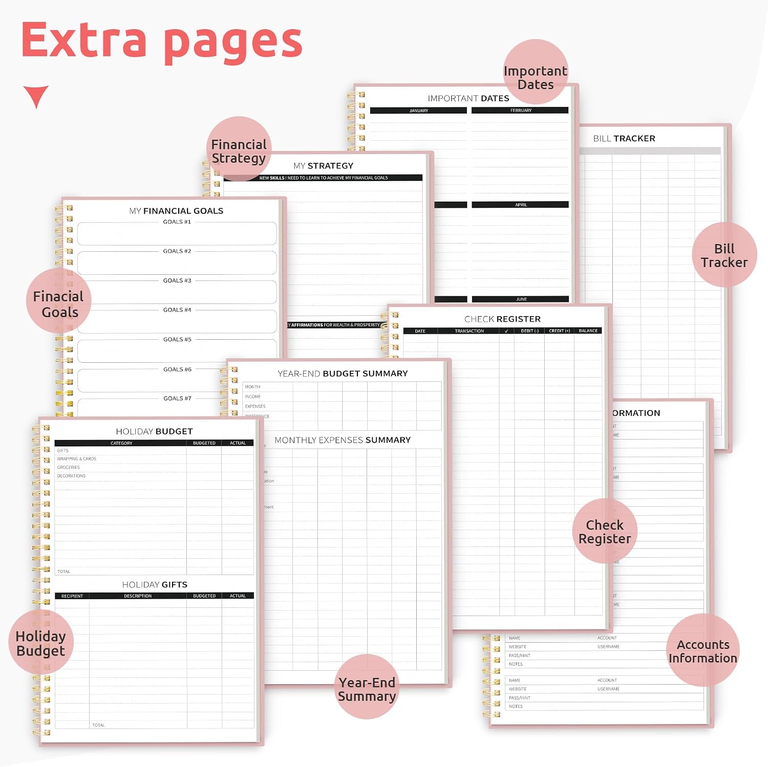Detalle de Taja Budget Planner, 150 Pages