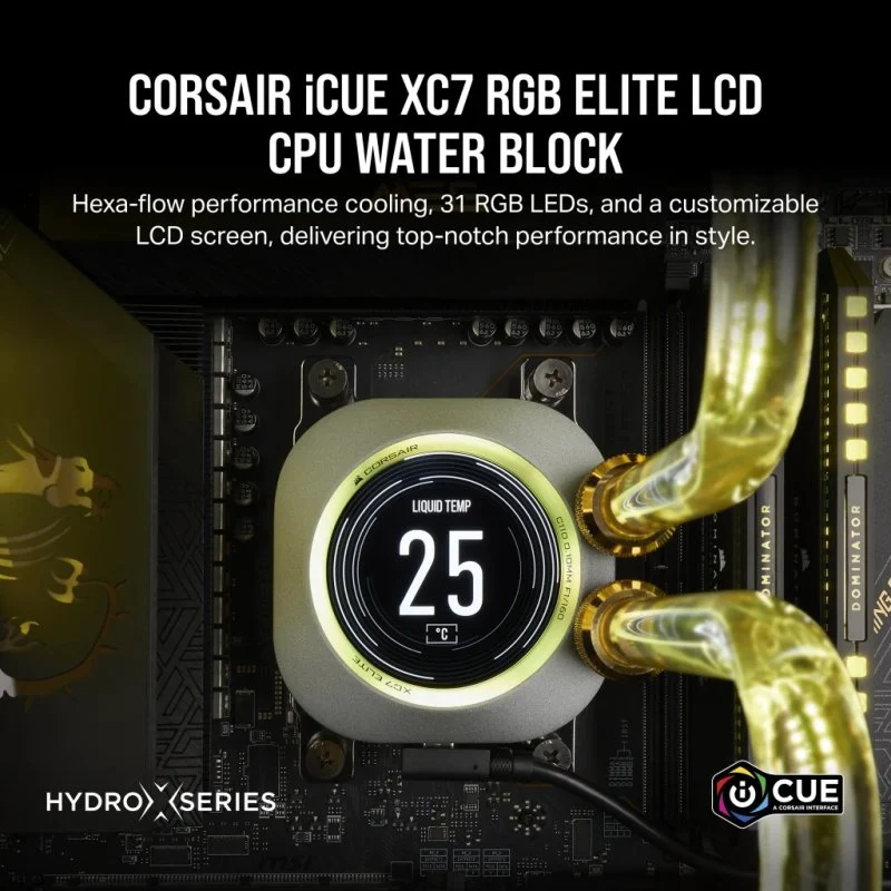 Thumbnail 3 de Corsair iCUE XC7 RGB ELITE LCD Bloque de Agua para CPU