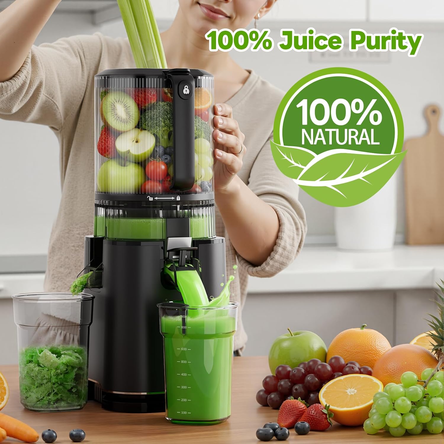 Thumbnail 4 de ECOSELF 3-in-1 Cold Press Juicer, 6.0-Inch Chute, 100 oz Capacity