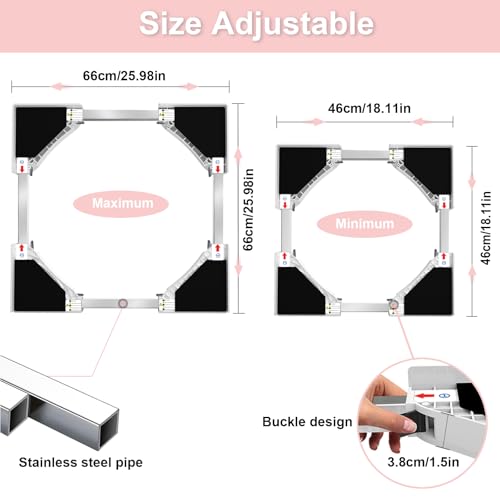 Thumbnail 1 de NIUXX Kit di Sovrapposizione Universale per Lavatrice e Asciugatrice (46–66 cm)