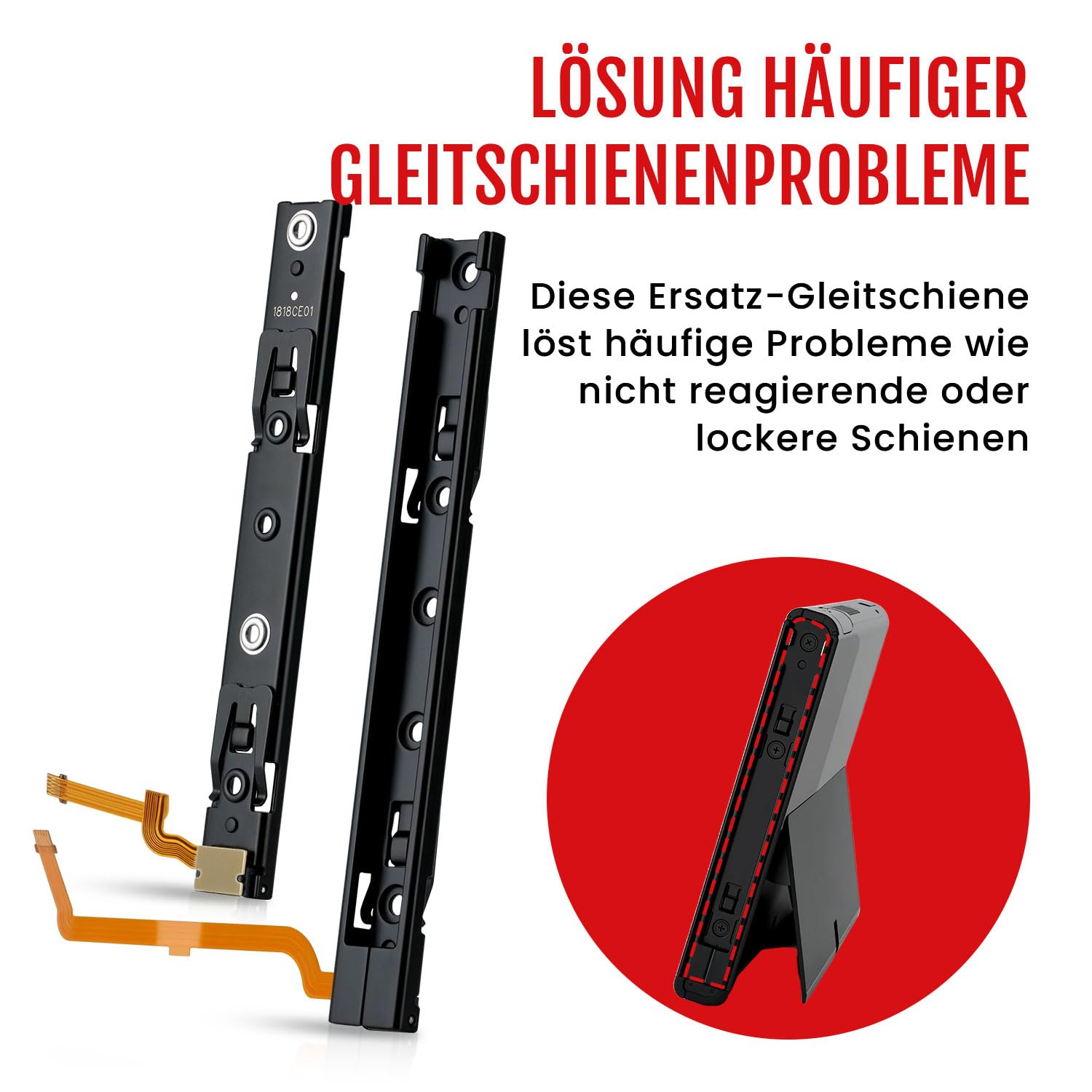 Thumbnail 2 de Wigearss Ersatz Linken und Rechten Slider – Schienen für Nintendo Switch Konsole