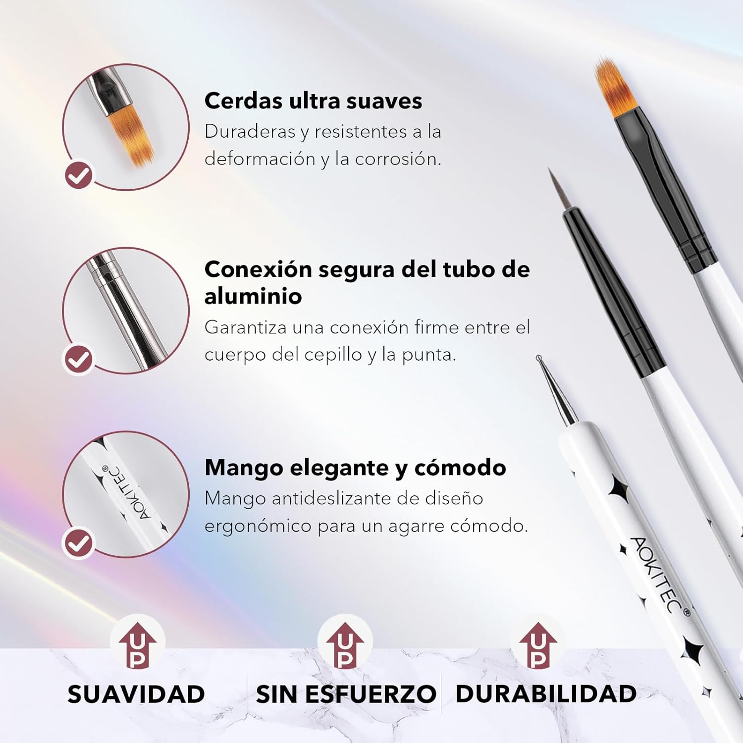 Thumbnail 5 de Aokitec - 8 Pinceles Multifuncionales para Decoración de Uñas 💅