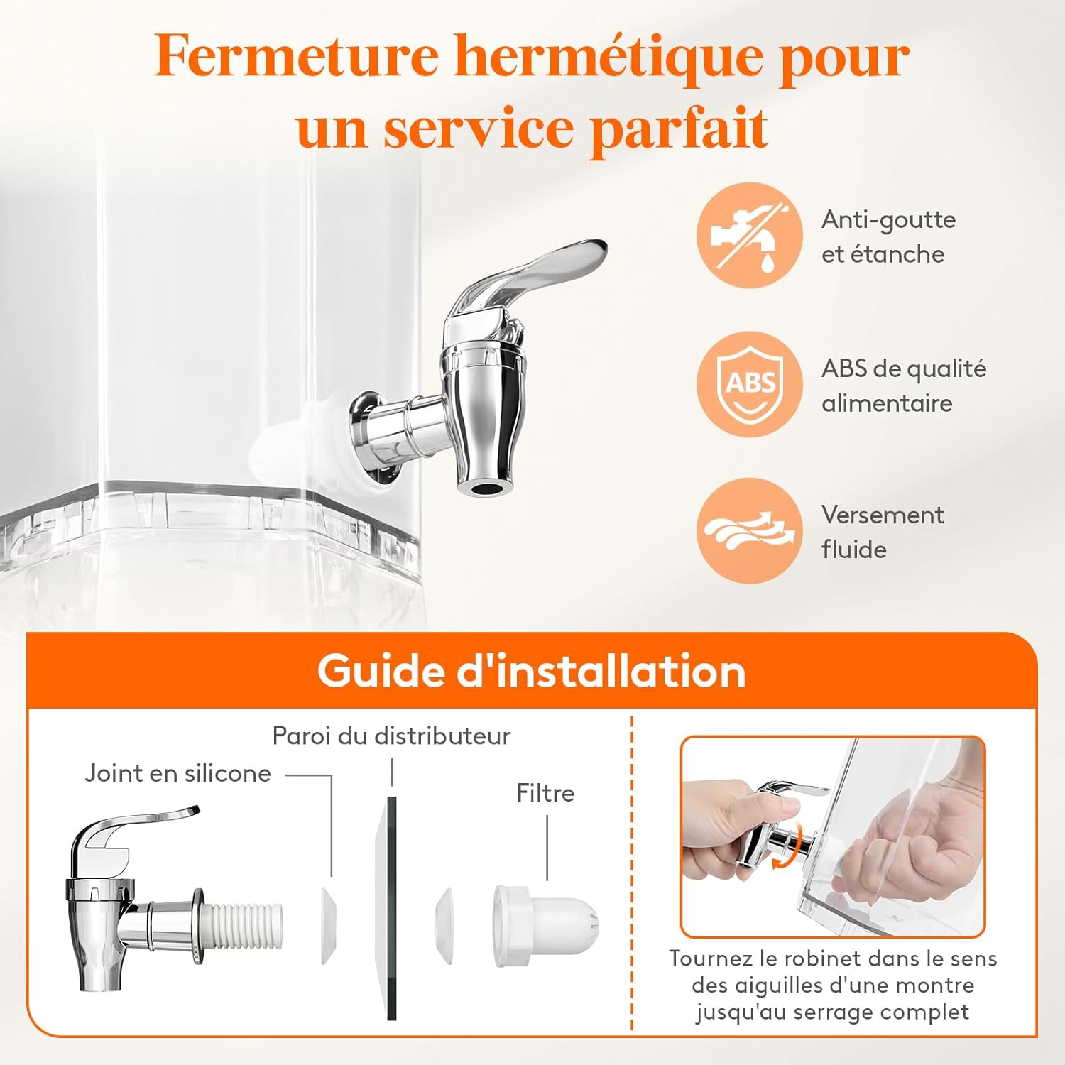 Thumbnail 6 de Lifewit Distributeur de boisson 4 L avec robinet (lot de 2) pour cocktails glacés