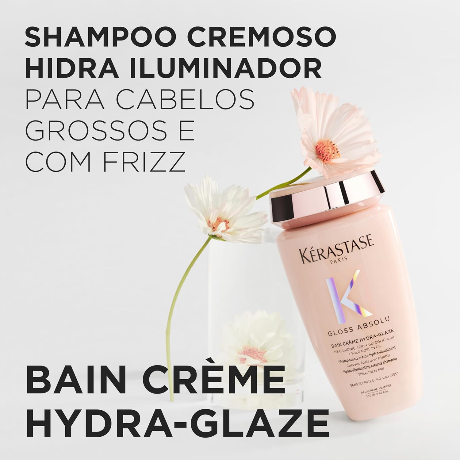 Detalle 2 de Kérastase Gloss Absolu Bain Crème Hydra-Glaze Shampoo: Hydration, Shine and Curl Definition