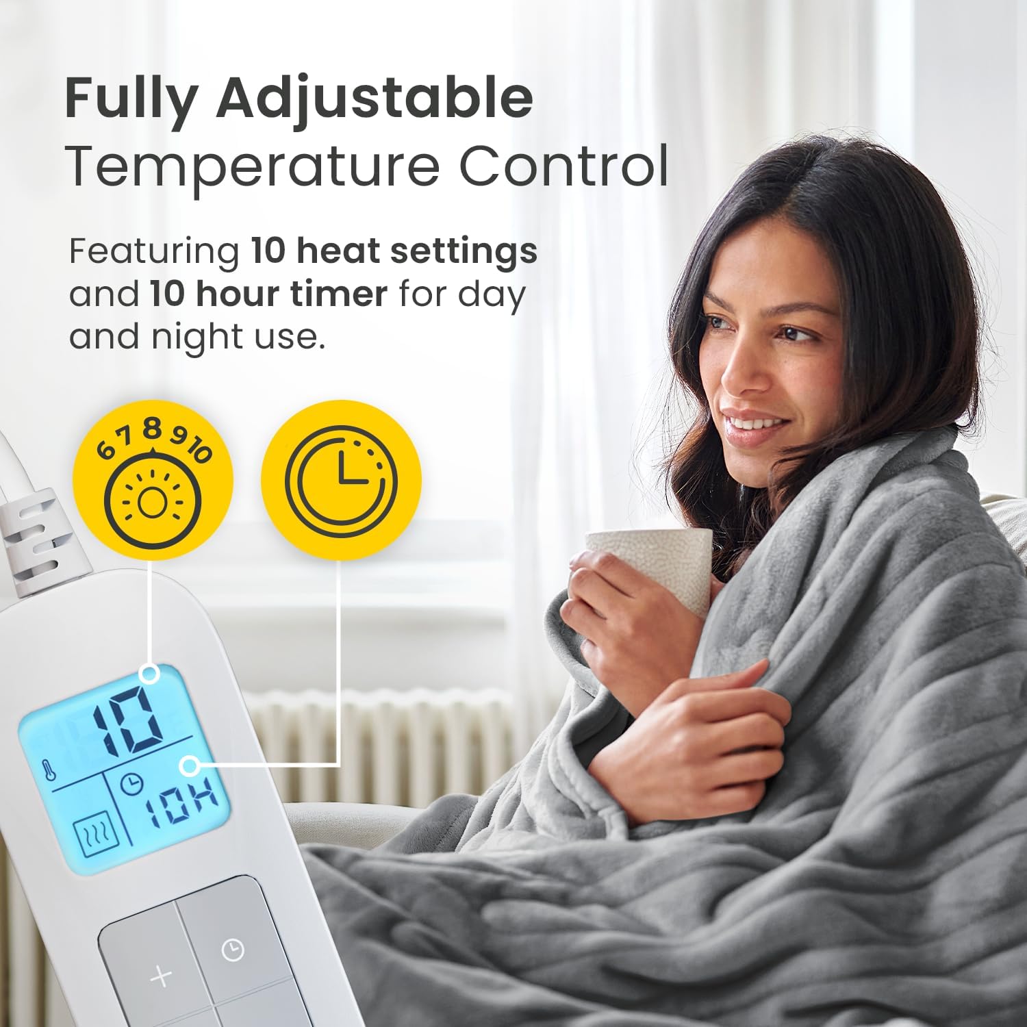 Thumbnail 4 de Cosi Home Luxury Heated Throw 160x130cm