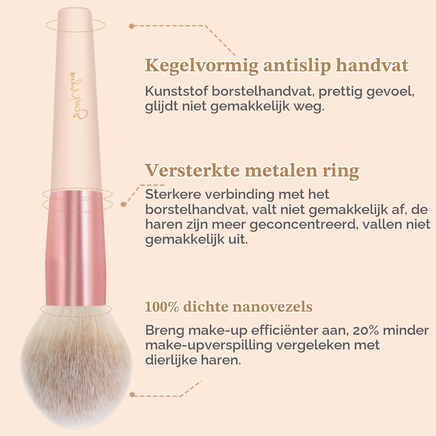 Thumbnail 4 de Start Makers 15-delige make-upkwastenset met zachte, vegan synthetische haren