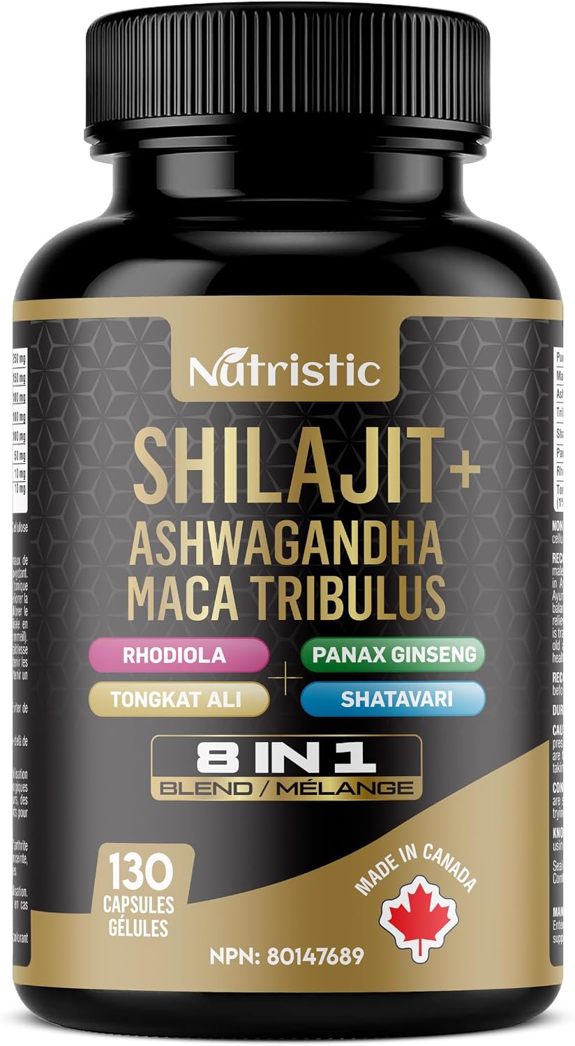 Detalle de Nutristic SHILAJIT+ 8-in-1 Supplement, 130 Vegetarian Capsules