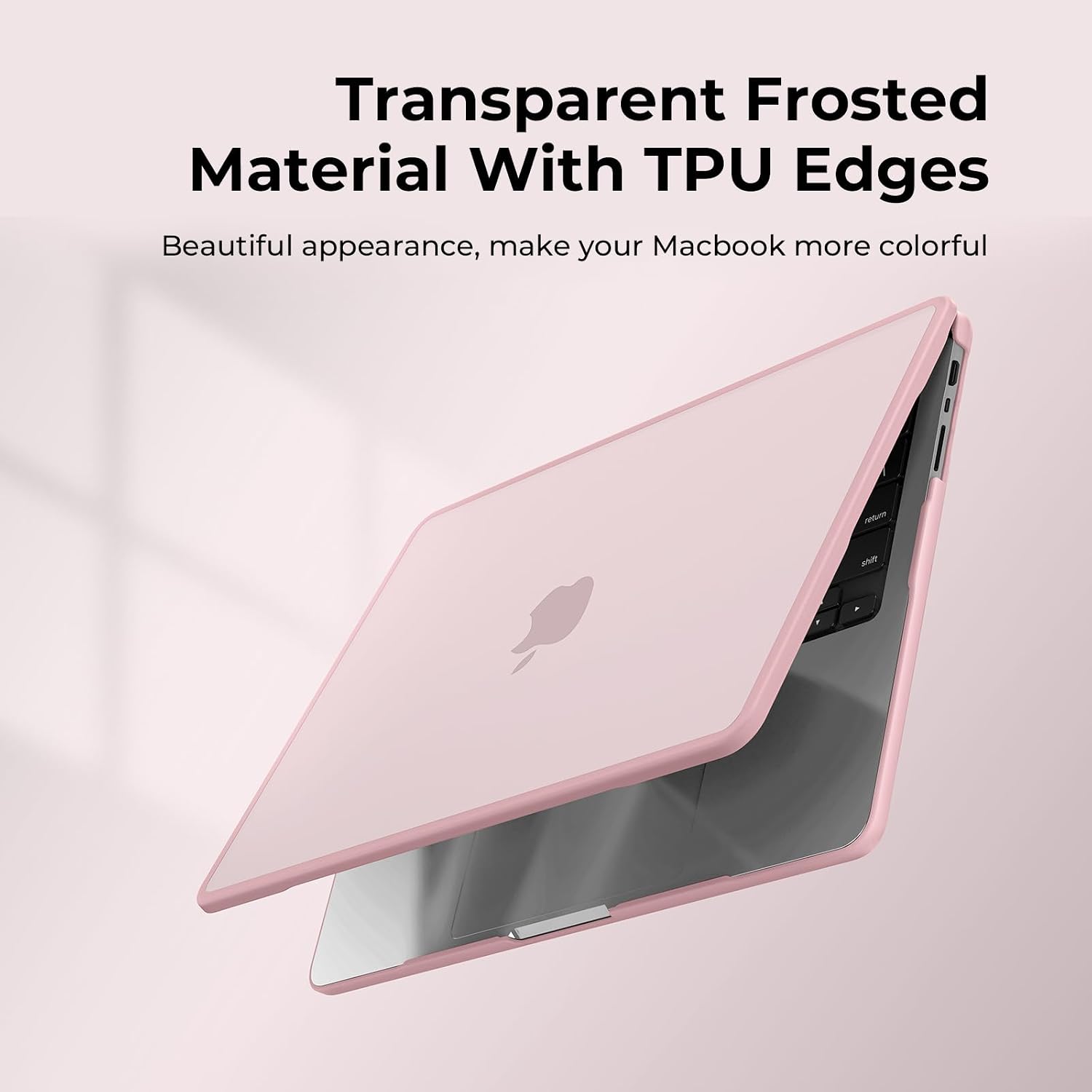 Thumbnail 2 de BlueSwan Hülle für MacBook Pro 14" (2021–2026): TPU-Rahmen, matte Anti-Fingerprint Schutzhaube in Rosa
