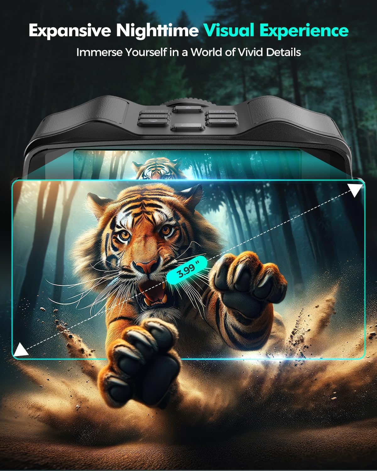 Detalle 2 de HEXEUM Night Vision Goggles 10000mAh
