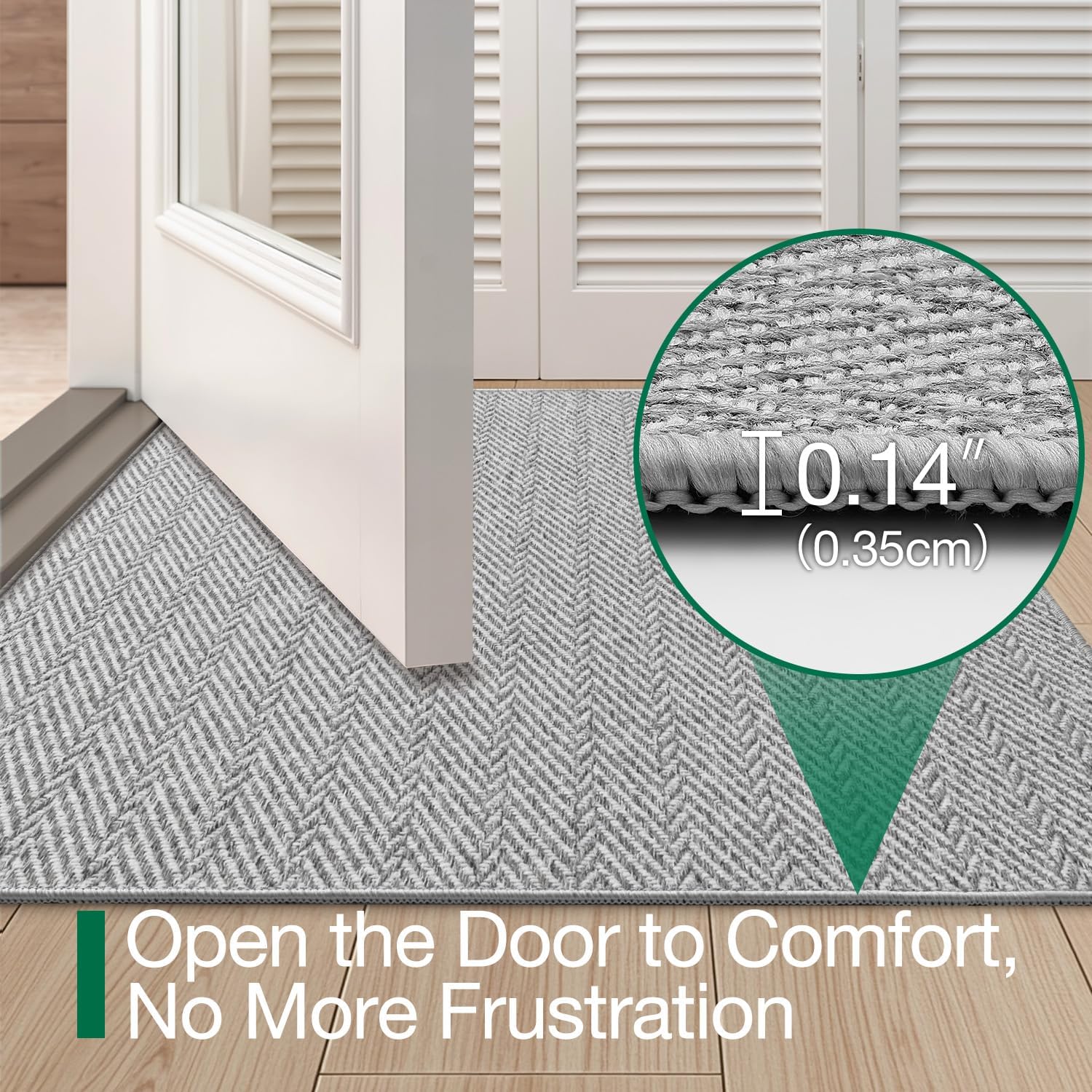 Detalle de LUMI Ultra Thin Door Mat 24"x36