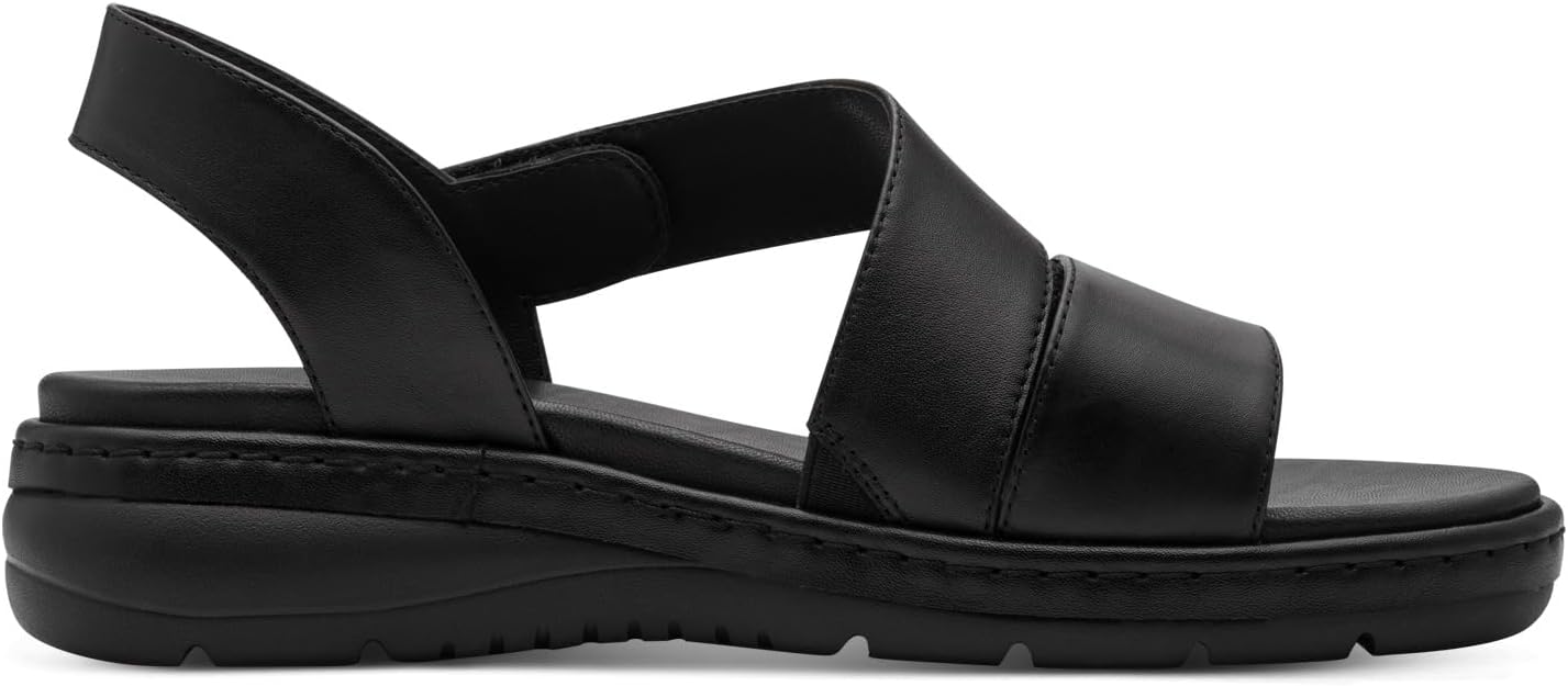 Thumbnail 2 de Jana Femme Softline Leather Wedge/Plat Sand 8-28711-46 Sandale en cuir