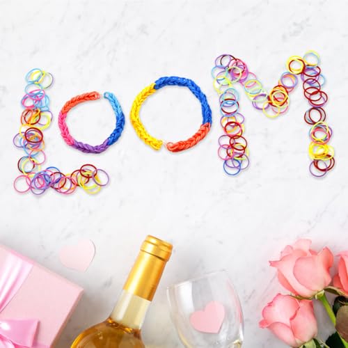 Detalle de Gomas para hacer pulseras Jsdoin 2700+ 40 rejilla: kit creativo con 30 colores y accesorios