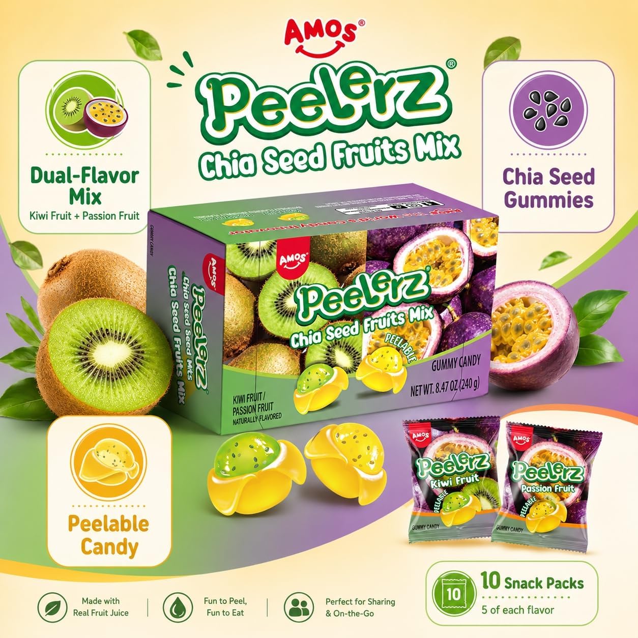 Detalle de AMOS Gummy Candy 240g