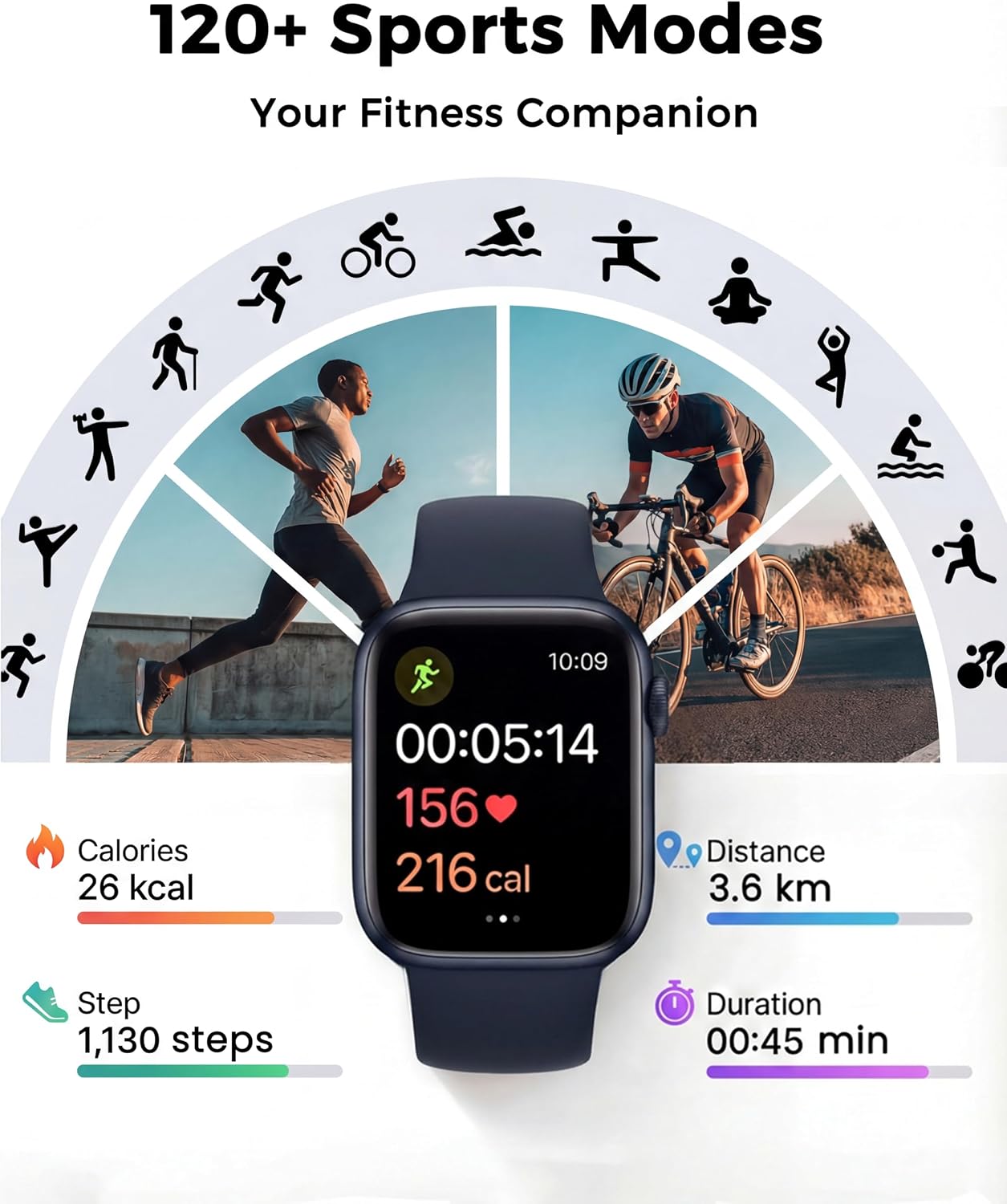 Thumbnail 2 de Smart Watches for Women & Men with Health Tracking, 120+ Sports Modes and IP68 Waterproof