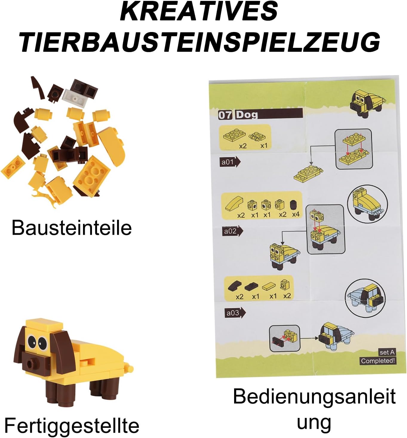 Thumbnail 3 de Lixstyea 12er Pack Mini Bausteine Tiere – 3-in-1 Tier-Konstruktionsspielzeug Set für Kinder ab 6 Jahren