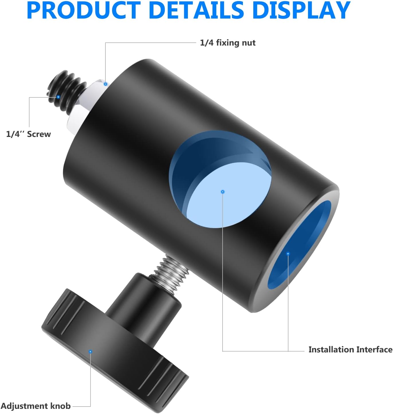 Detalle 1 de NEEWER 2 packs d’adaptateurs rapides 1/4" avec vis pour support d’éclairage ST12