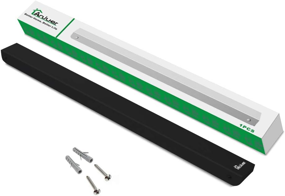 Detalle 2 de Anjuer infällbar klädhängare i aluminium, väggmonterad, svart, upp till 27 kg