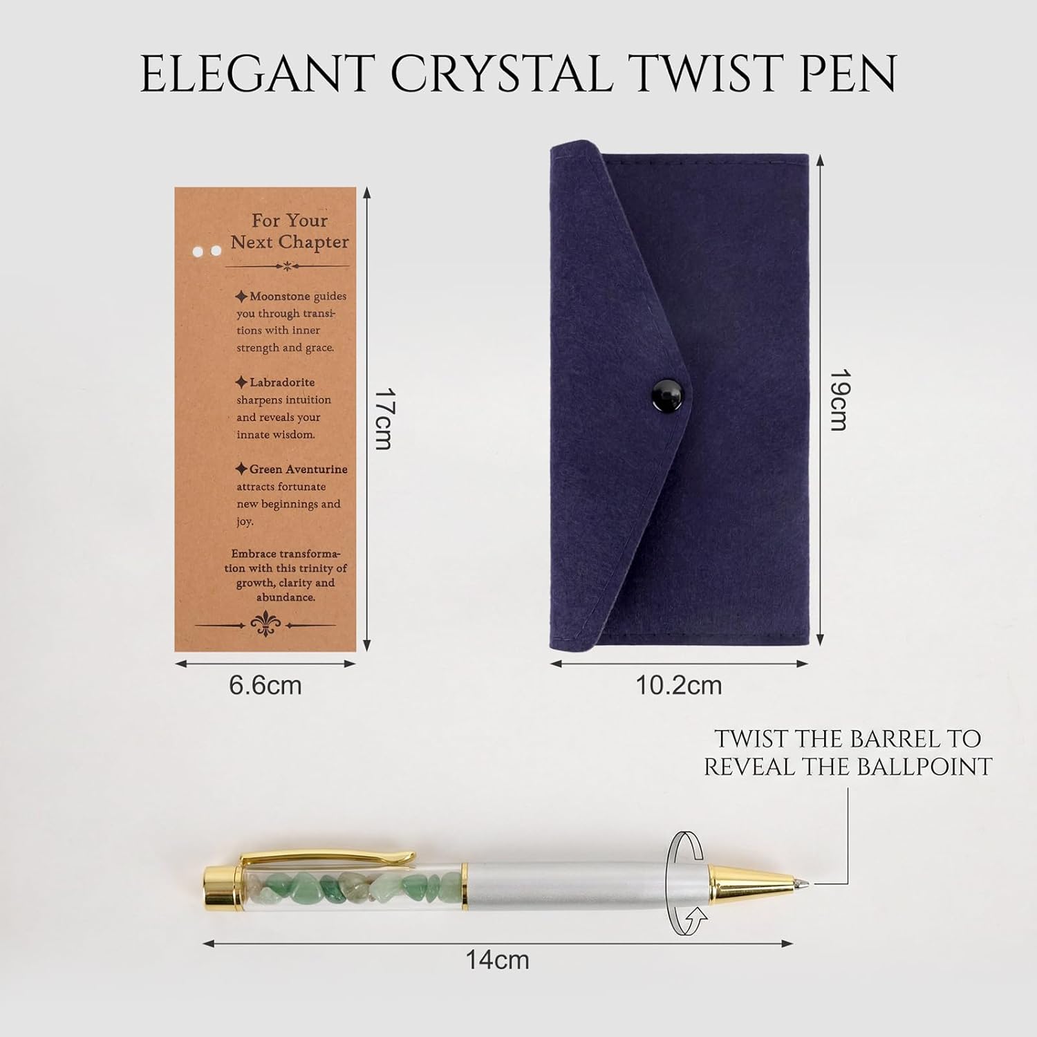 Detalle de Zidoley Crystal Pen for Women – crystal design retirement, new job and graduation farewell gift