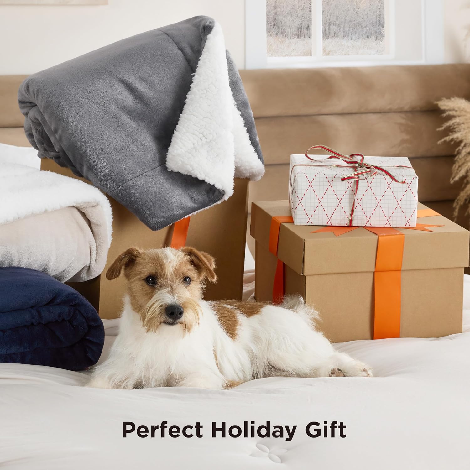 Thumbnail 4 de Bedsure Sherpa Fleece Throw Blanket (Navy, King Size) 230x270cm