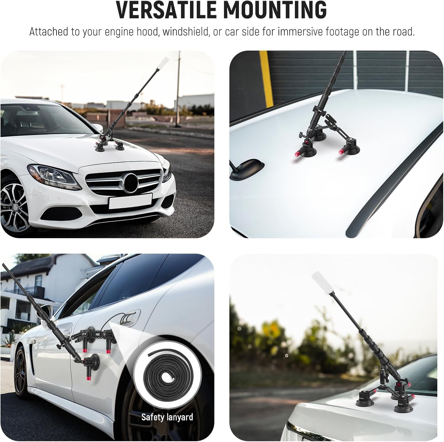 Thumbnail 6 de NEEWER CA065 Car Mount 74 mm Suction