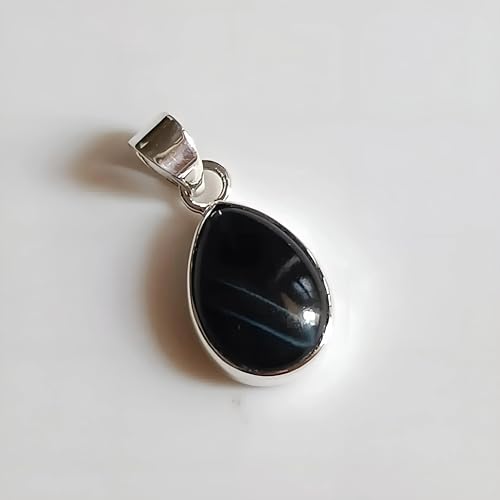 Thumbnail 6 de Navya Craft Black Tiger’s Eye Pendant Necklace in 925 Sterling Silver