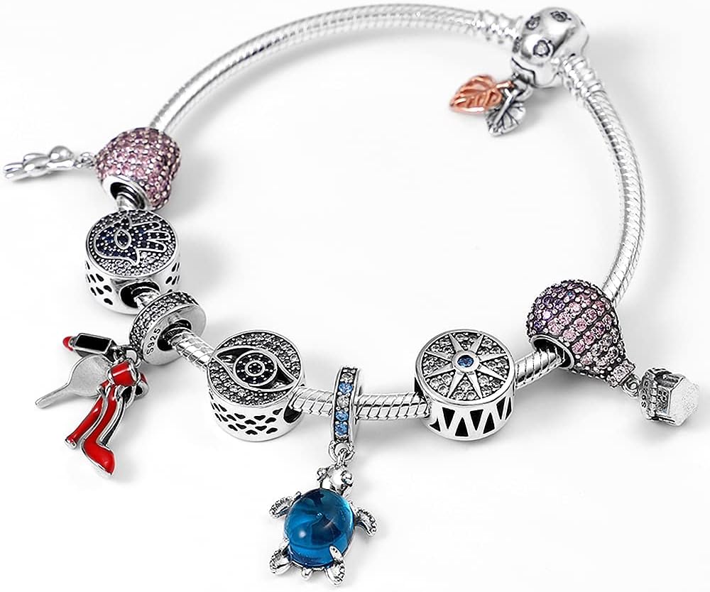 Detalle 2 de TINSLO Damen-Armband aus 925 Sterling Silber mit Herzverschluss für Moments-Styles