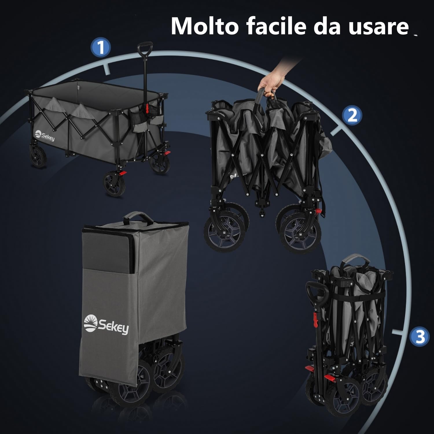 Thumbnail 6 de Sekey XXL Plus Carrello Pieghevole 200L 150kg