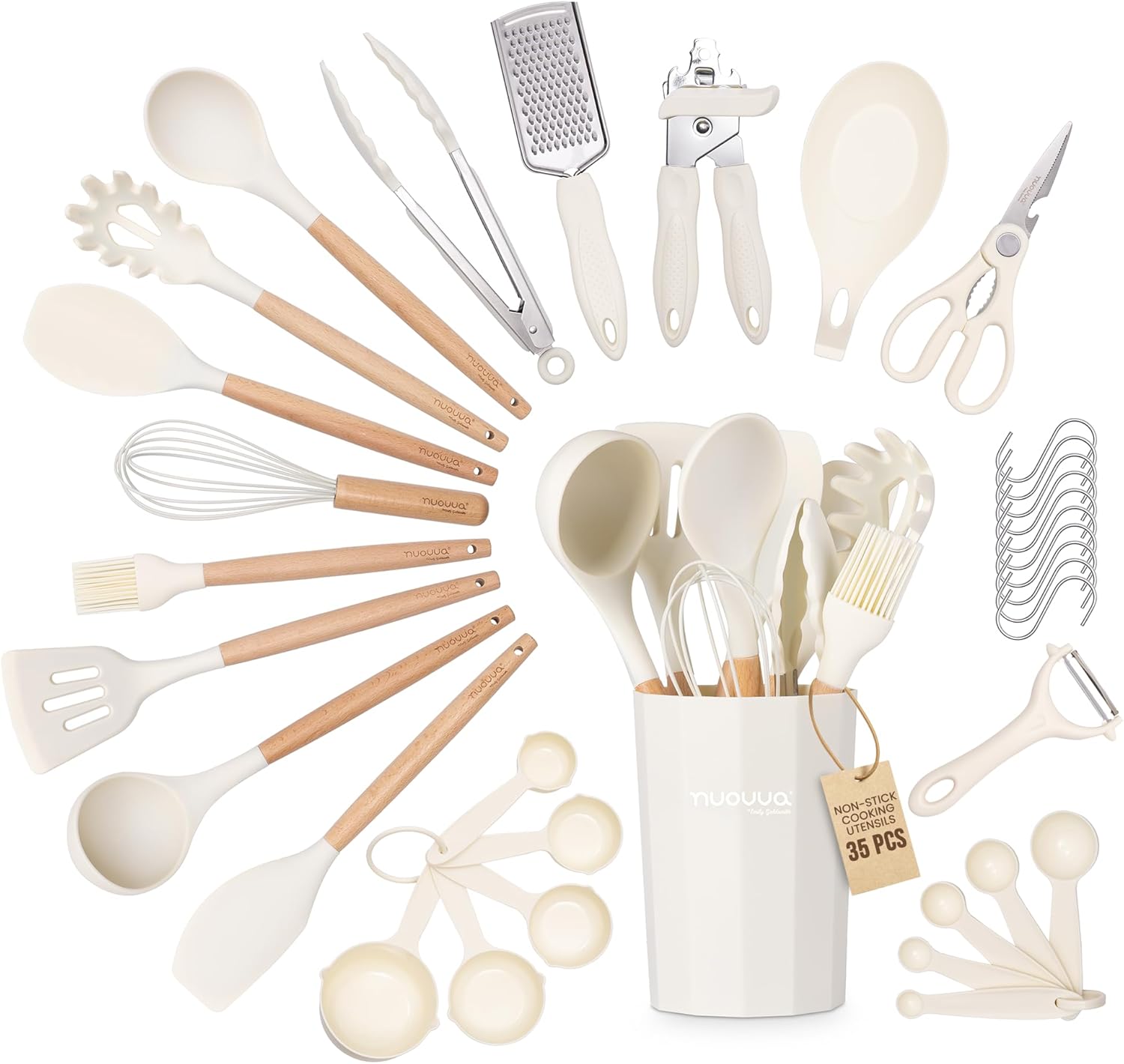 Detalle de nuovva 35pc Silicone Kitchen Utensils Set