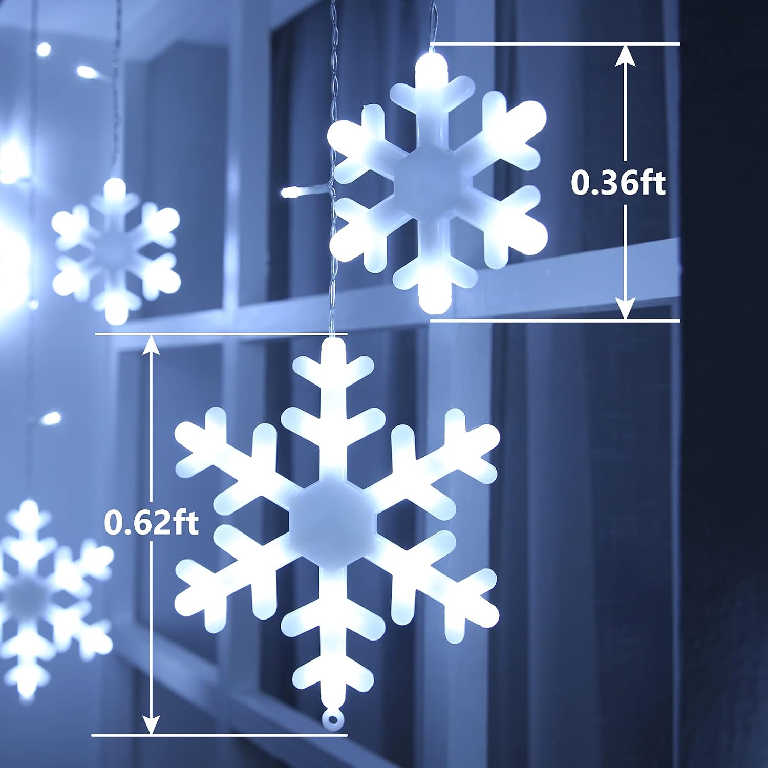 Detalle de Toodour Snowflake Christmas Lights, 17.22 ft