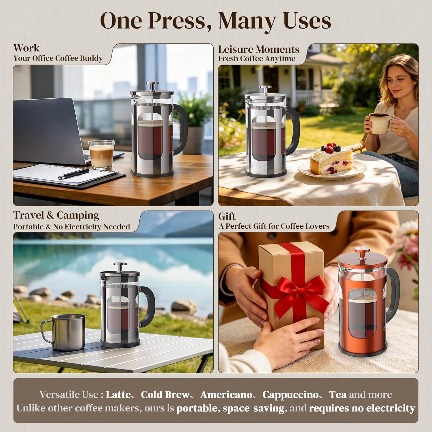 Detalle de Veken French Press 34oz