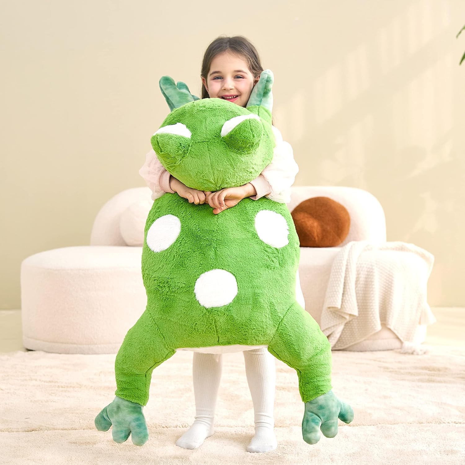 Detalle de IKASA Großes Frosch Kuscheltier – 78 cm, Riesiges Plüschtier, ideal als Kuschel- oder Geschenk