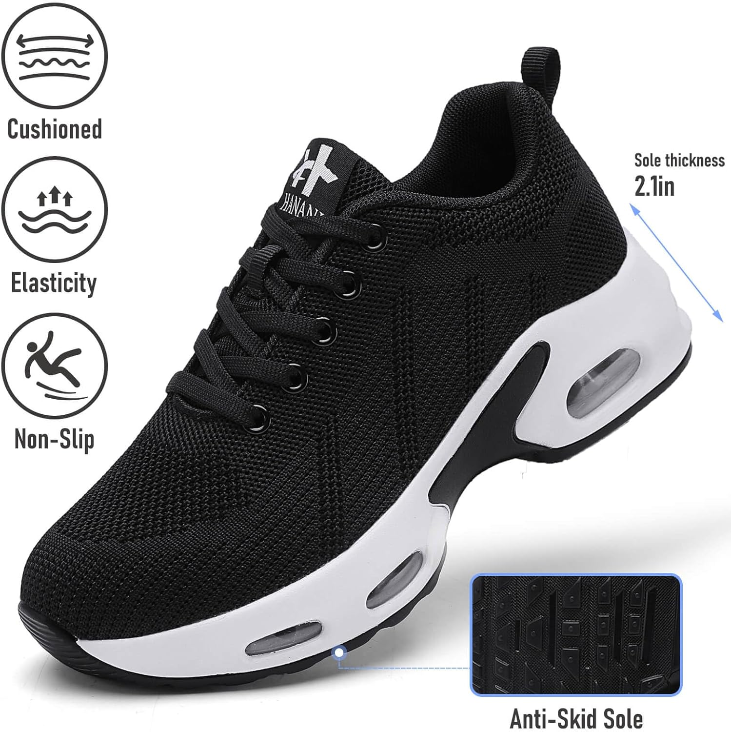 Thumbnail 2 de Womens Orthopedic Trainers Running Shoes with Air Cushion and Breathable Mesh