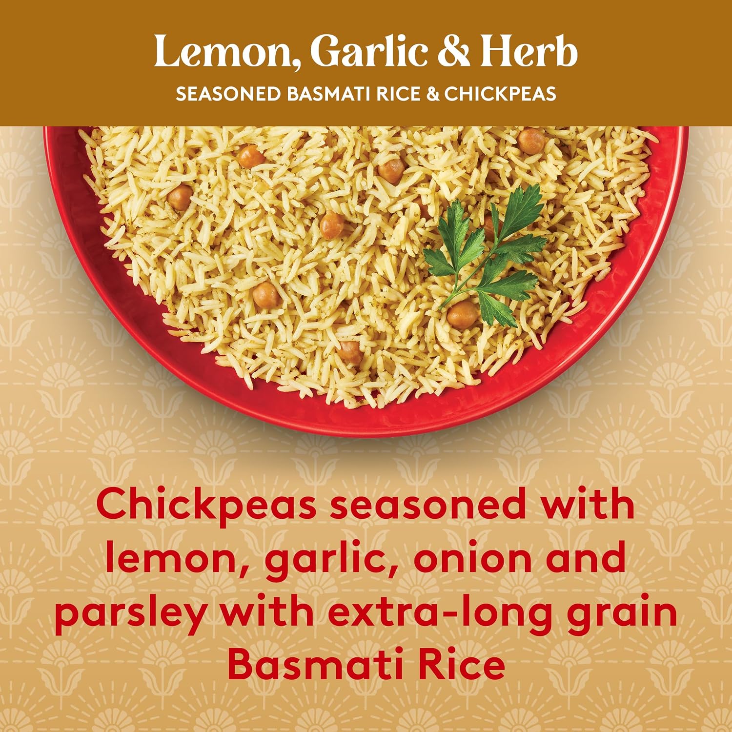 Detalle 2 de Royal 91000485 Lemon Garlic Basmati Rice and Chickpeas, 6-Pack, 8.5 oz