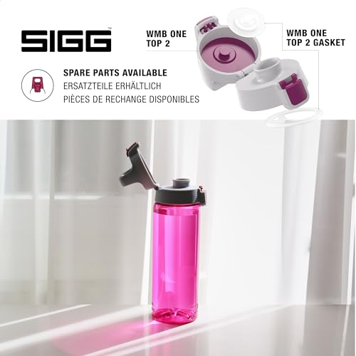 Detalle de Sigg Total Color Berry Trinkflasche 0,6 L – aus Tritan, auslaufsicher und schadstofffrei