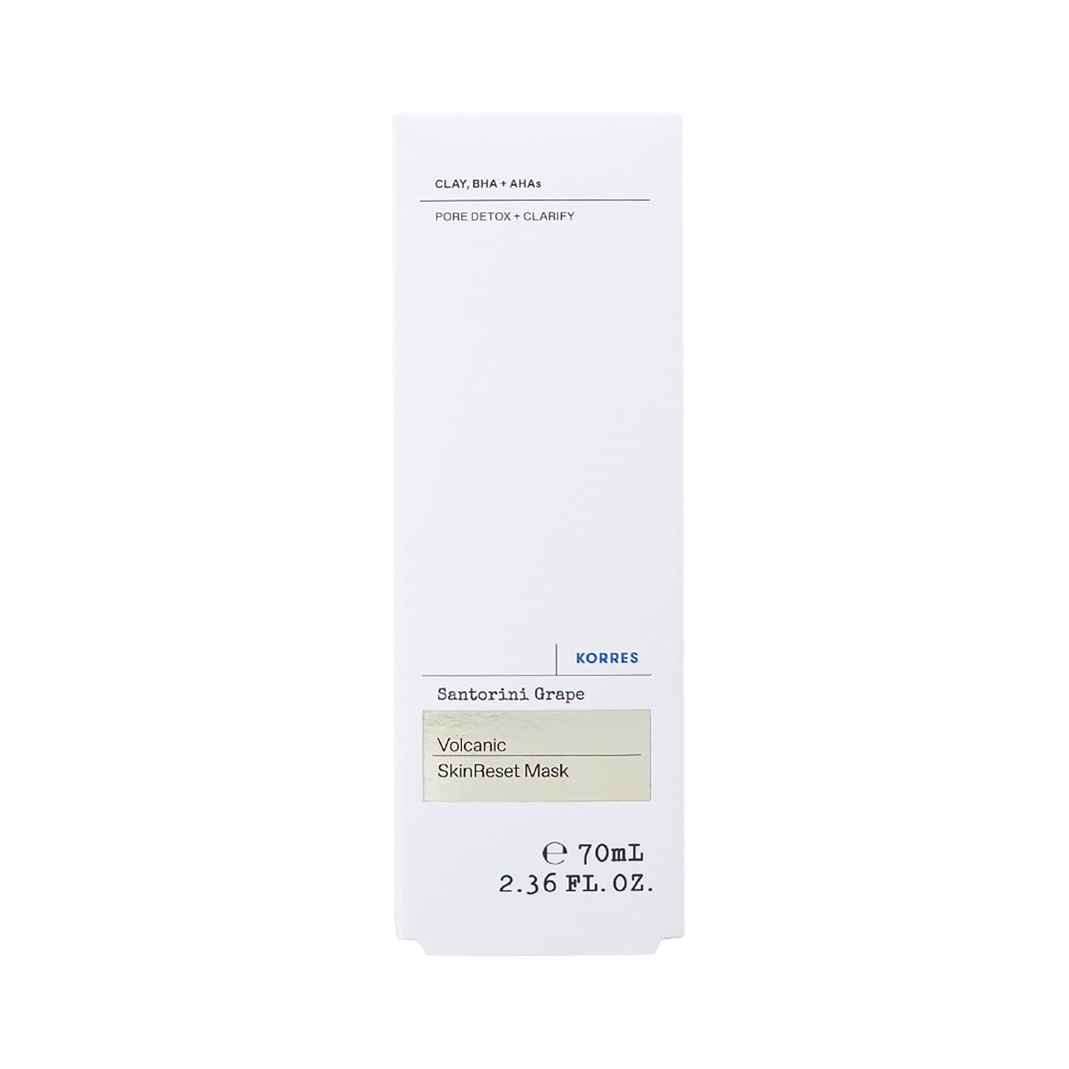 Thumbnail 1 de KORRES Santorini Grapes Hautverfeinernde Maske mit Vulkansand – porenverfeinernd, mit Aktivkohlekapseln & Salicylsäure BHA, vegan, 70 ml