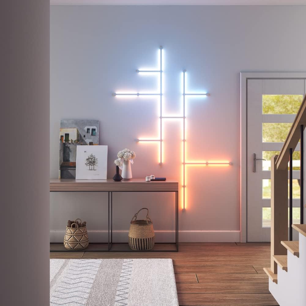 Detalle 2 de Nanoleaf Lines Extensión 3 Barras Luz LED RGBW 90° 🌈