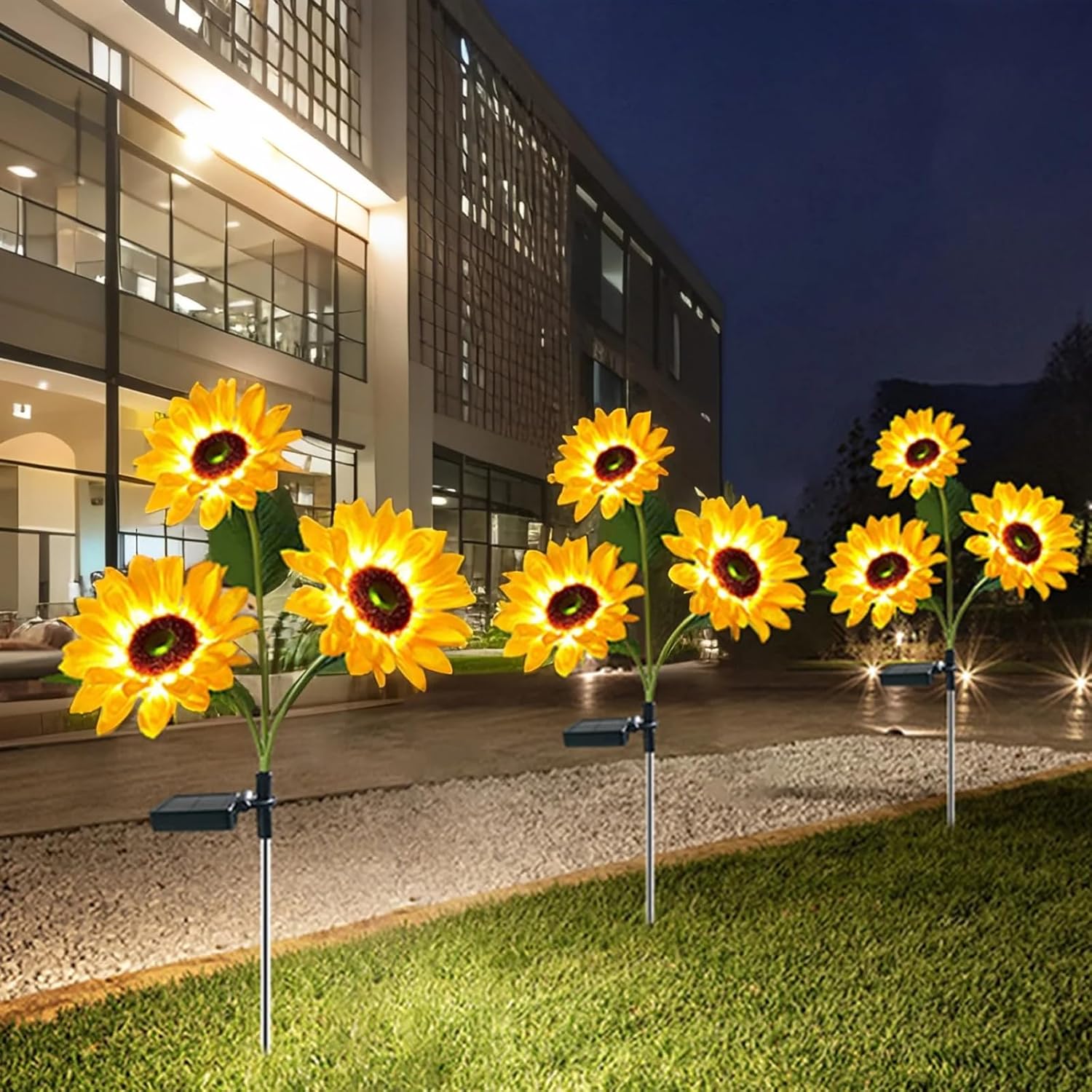 Thumbnail 6 de Hqynss upgraded solar sunflower garden lights (2-pack) with IP65 waterproof design