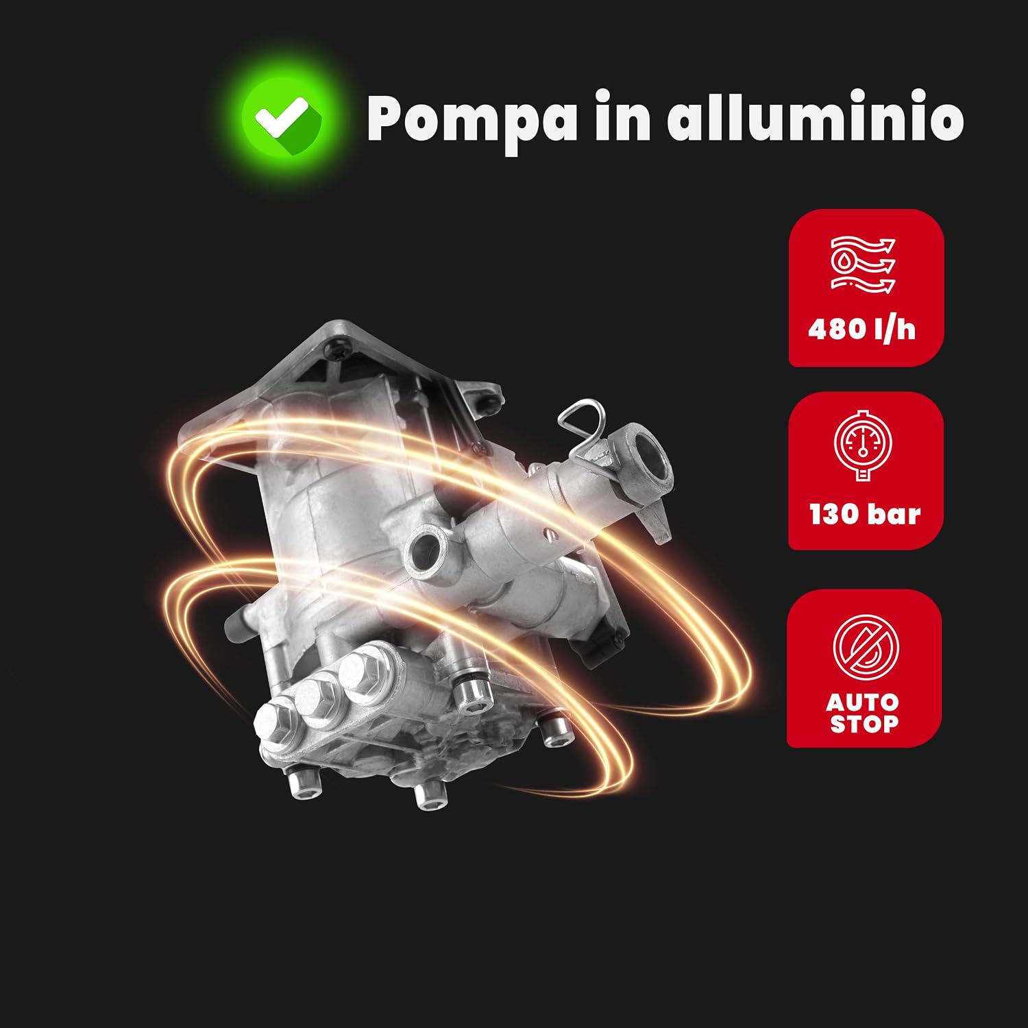 Thumbnail 6 de LEHMANN Jukon idropulitrice ad alta pressione 1600 W fino a 200 bar, 480 l/h con tubo 5 m