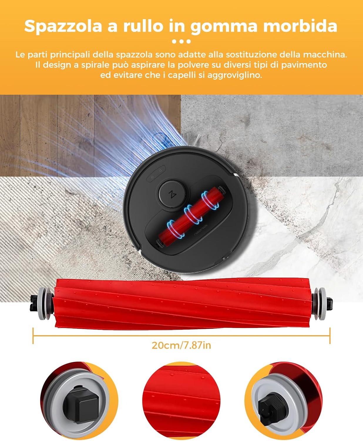 Detalle de 29 pezzi QV35A: kit accessori per Roborock QV 35A/QV 35S/Qrevo S Pro/QR 598/QR 798