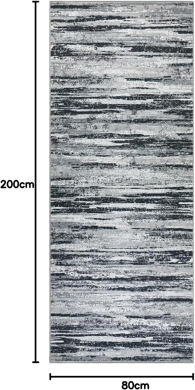 Detalle 2 de VSIWB Y0603 tapijtloper 80 x 200 cm, laagpolig, wasbaar en antislip