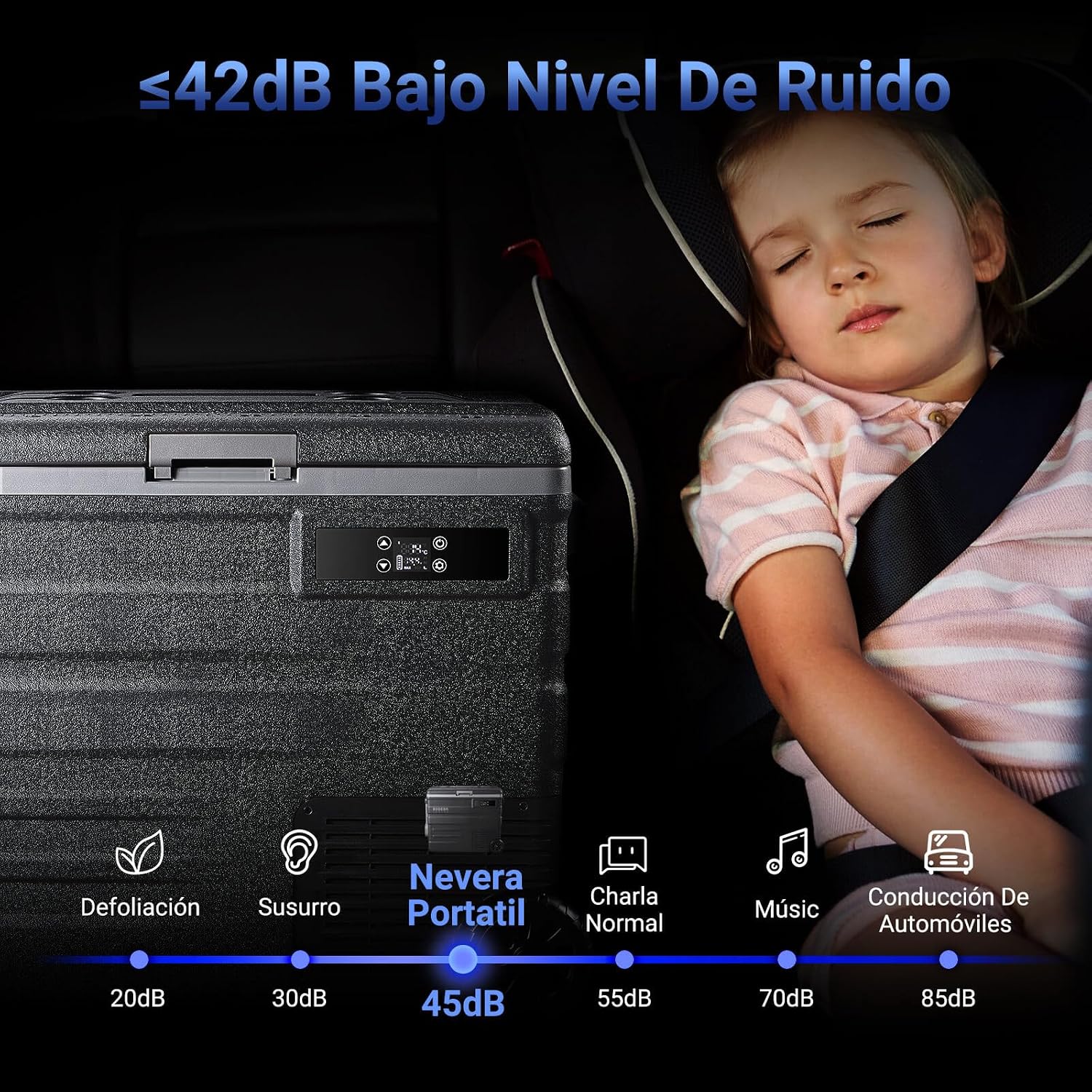 Detalle 2 de AAOBOSI Nevera Portátil 65 L para coche y camping
